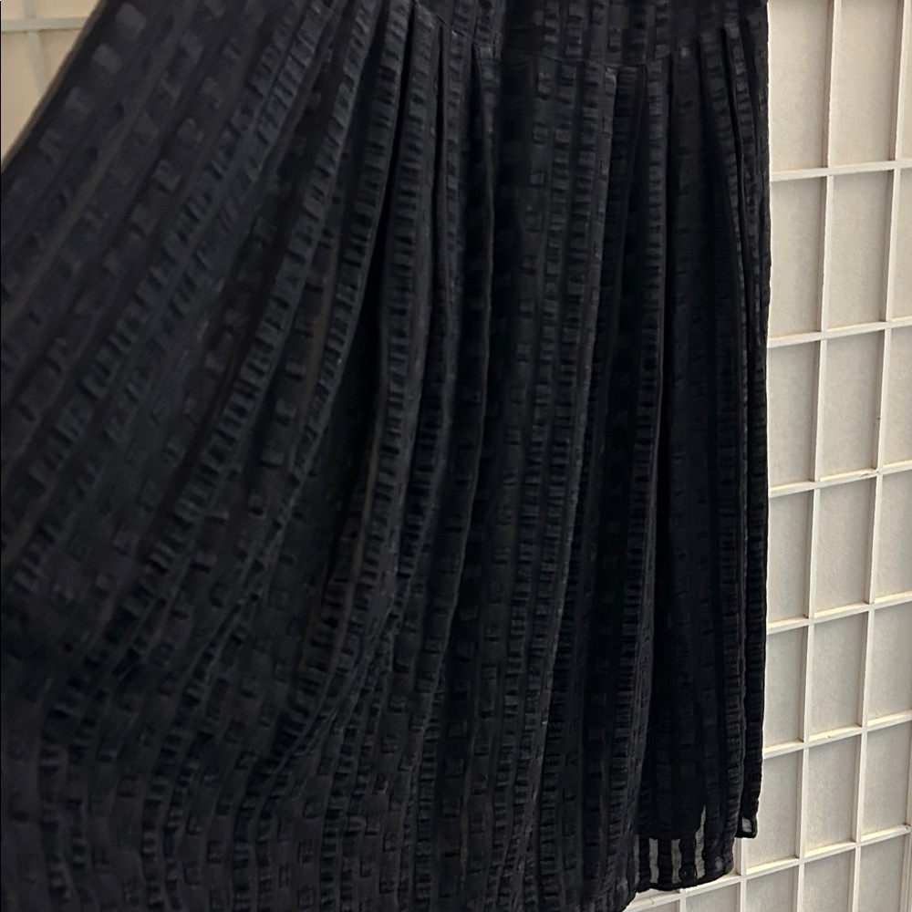 Elegant Vintage Charcoal Gray Sheet MIDI Skirt